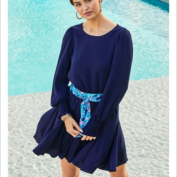 NWT Lilly Pulitzer Lorella stretch dress sz. 0/XS Sash belt 🚫 not included. - Picture 3 of 11